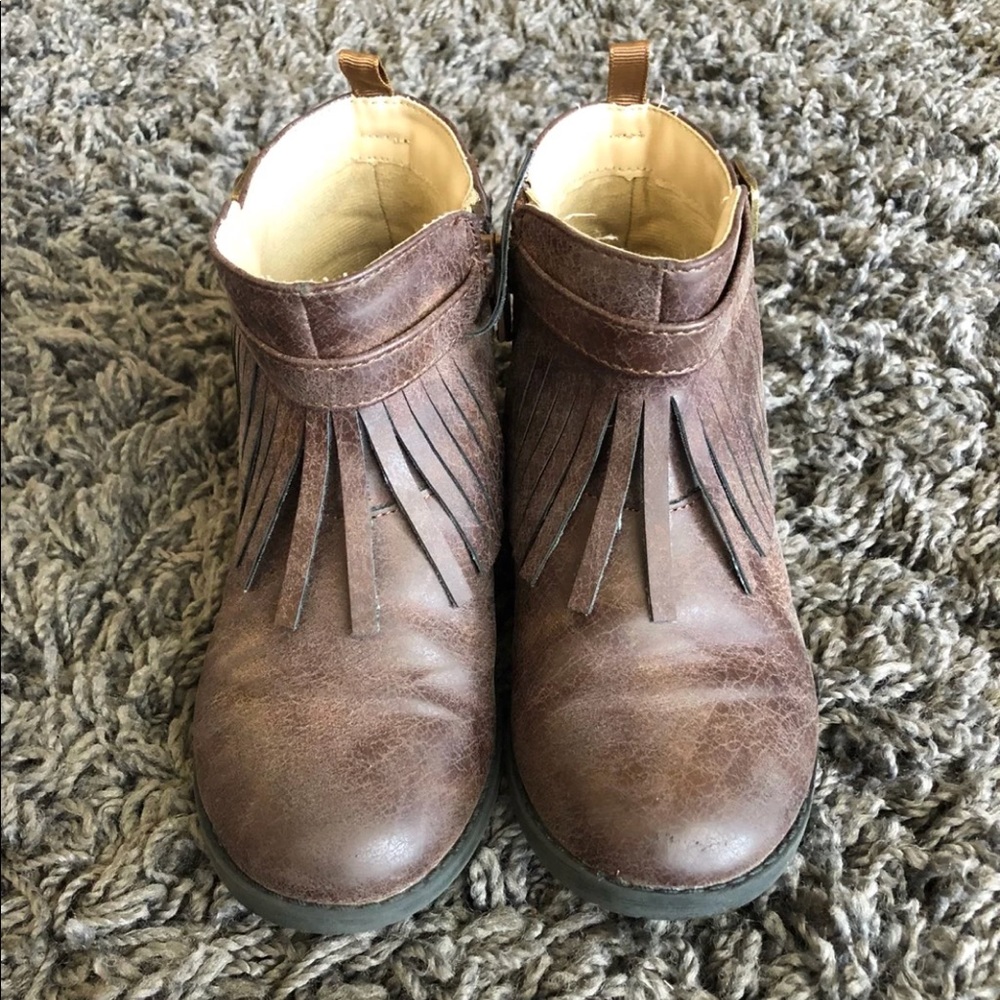 Girls size 12 brown booties